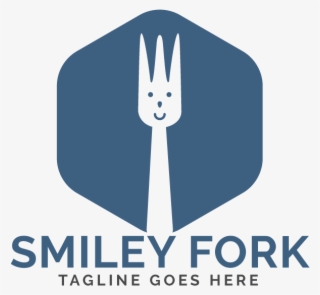 Smiley Fork Logo Design - Emblem
