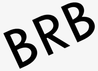 Brb Png - Black-and-white