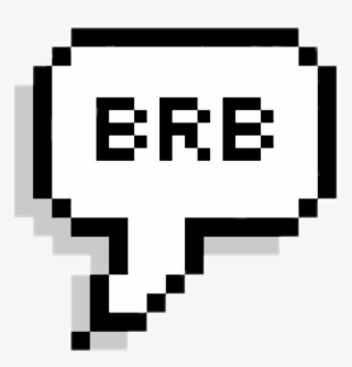 Speachbubble Pixel Pixelspeechbubbles Brb Freetoedit - Pixel Text Box Transparent