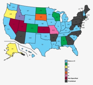 Payday Loan Rollovers Allowed By State - Us Map