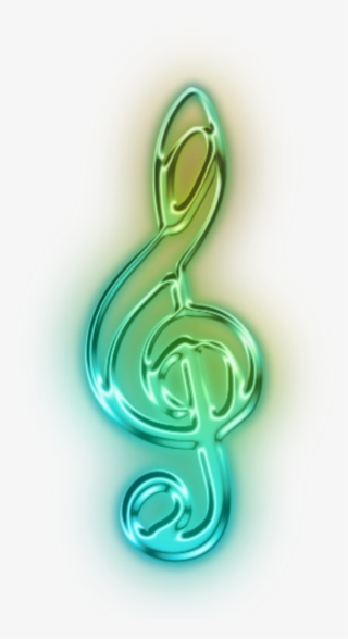 1024 X 1024 2 - Neon Music Notes Png