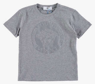 Picture Of Short Sleeved Medusa Logo T-shirt Grey - Active Shirt