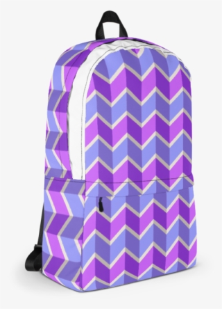 Blue And Purple Chevron Pattern Backpack - Cheese Backpack