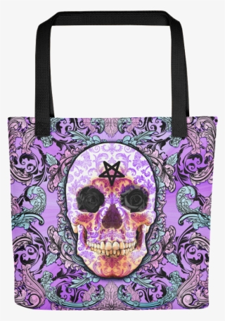 Pastel Goth Skull Tote Bag, Creepy Cute - Tote Bag