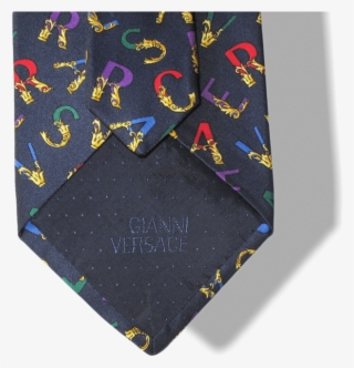 Gianni Versace Brand Letters Tie - Book Cover