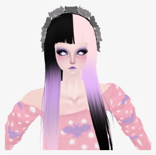 This Is A Female Imvu Pastel Goth Hair Style Double - Doll