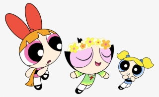 Hippie Cartoon - Powerpuff Girls Buttercup Blossom And Bubbles