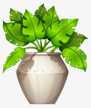 Cartoon Stickers, Art Furniture, Flower Pots, Potted - Büropflanze Clipart
