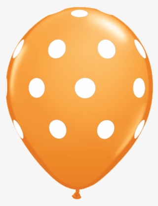 Orange Polka Dots 12" Balloon - Pink Polka Dot Balloons