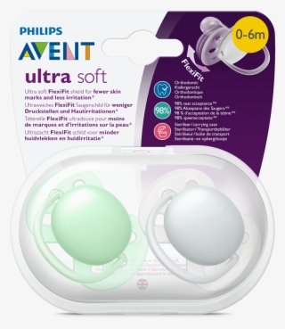 Ultra Soft Soother 0-6m Neutral Mix 2pk - Avent Pacifier Ultra Soft