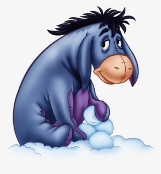 Free Png Download Eeyore With Snowballscartoon Clipart - Winnie The Pooh Winter Png