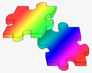 Rainbow Puzzle Pieces