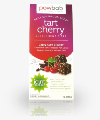 Powbab Tart Cherry Supplement Bites - Flyer
