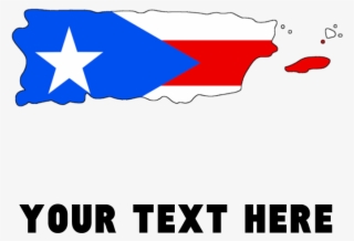 Puerto Rican Flag Silhouette Shower Curta - Flag