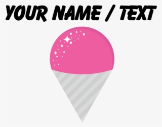 Custom Pink Snow Cone Mousepad - Ice Cream Cone