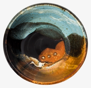 Handmade Pottery 6" Cereal Bowl Overhead View