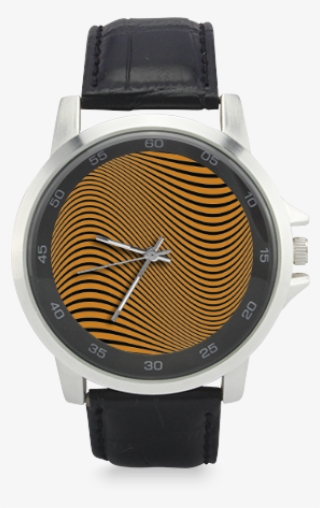 Orange And Black Wavy Lines Unisex Stainless Steel - Assassin's Creed Watches