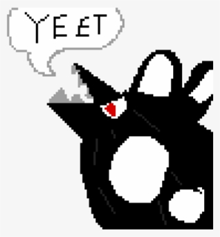 My Best Drawing Of A Black And White Wolf Howling Yeet - Cartoon