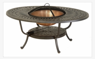 Hanamint Mayfair 39 X 52 Oval Fire Pit Table-700x700 - Cast Aluminum Wood Burning Fire Pit