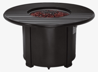 44” Round Slat Fire Pit - Outdoor Table