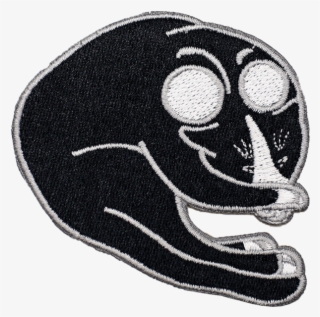 Black Skull Patch Monmon Cats - Smile