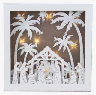 Lit Box Nativity - Picture Frame