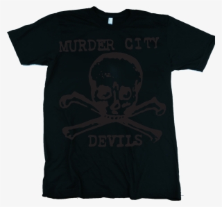Black Skull And Crossbones On Black Shirt - Active Shirt
