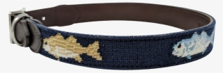 Nauticollar Fish Needlepoint Dog Collar Left - Belt