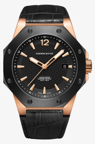 Octagonal Stainless Steel Case With Rose Gold Pvd-coating - Cornavin Downtown 3h