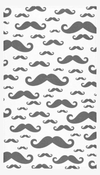 Black Handlebar Mustache / Moustache Pattern Custom - Mustache Towel Png