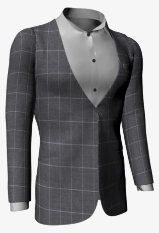 Grey Window Pane Checks Blazer- Customize Grey Window