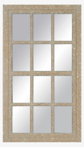Painted Windowpane Mirror - Home Door