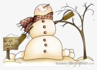 Country Snowman Clipart