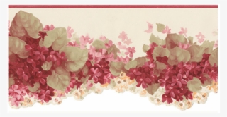 Red Hydrangea Floral Small Laser Cut Wallpaper Border - Tapeten Bordüre Rot