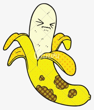 Cartoon Icons By Canva - Rotten Banana Cartoon