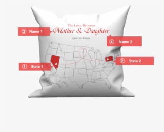 Custom The Love Pillow Case With United States Map- - Throw Pillow