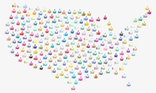 Flag Of The United States Map U - Illustration