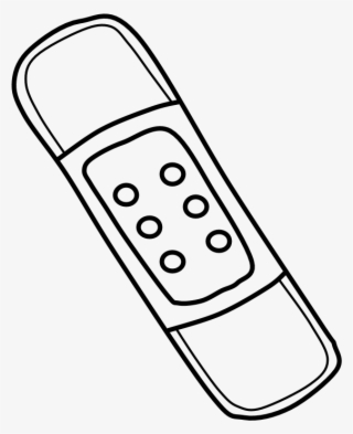 Bandaid, Png Bandaid, Black And White - Line Art