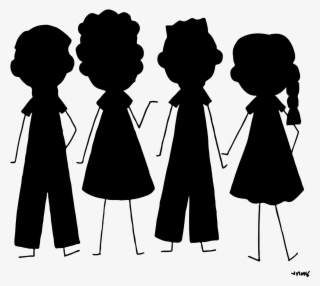 Human Cartoon Silhouette - Illustration