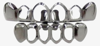 Gold Bling Hollow Bloodsucker Tooth Caps - Open Face Tooth Grill