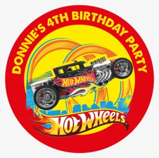 Hot Wheels Party Box Stickers - Hot Wheels Cars Logo