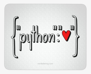 "python Heart Dictionary" Mouse Pad - Heart