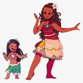 Aloha Sticker - Moana And Lilo