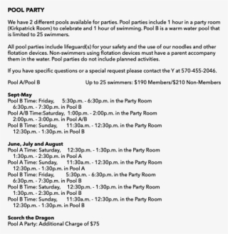 Pool Party We Have 2 Different Pools Available For - Job Responsibilities Of A Cnc Maintenance Technician