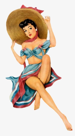Retro Pin-up Girl In Beach Clothing - Pin Up Girl Mexican