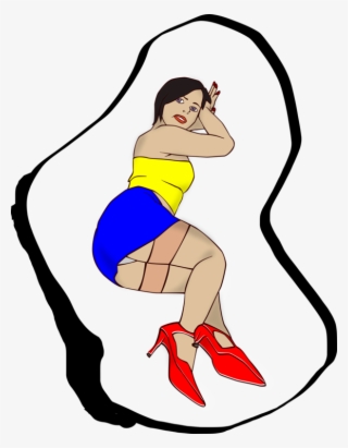 Pin-up Girl Woman Cartoon Computer Icons - Cartoon Stripper Money