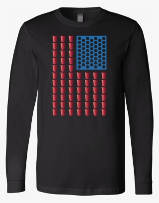 Usa Beer Pong Champ Long Sleeve T Shirt - Long-sleeved T-shirt
