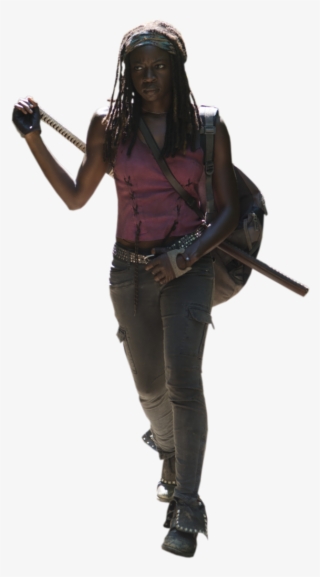 Lara Croft Michonne - Rick Walking Dead Png