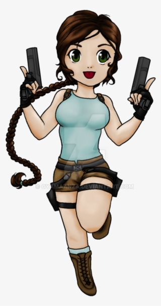 “lara Croft Chibi Commission By Oyamaanza - Lara Croft Chibi