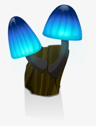 Bulb Clipart Glowing Blue - Glowing Mushrooms Transparent Background